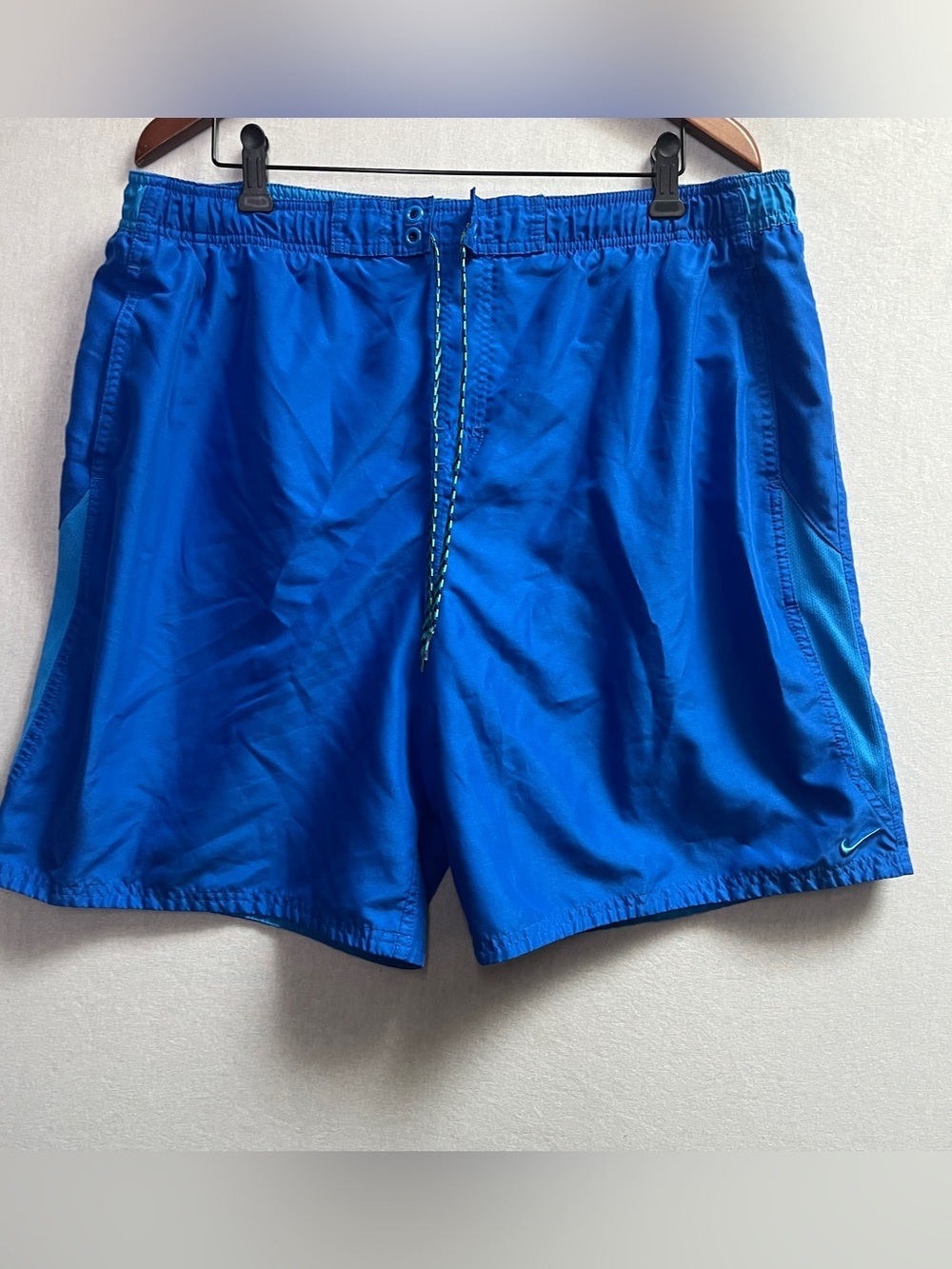 Nike Mens Royal Blue Swim Trunks Shorts Drawstring Pockets XL